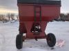 Gravity Box approx 300 bushels on Lundell 4-wheel wagon, 12.5L-15SL rubber, K54 - 6