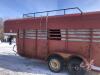 Homemade 16ft T/A horse trailer, rubber mat floor, 1 spare tire, single partition, gooseneck farm ball style hitchVin# Homemade, K67 - 15