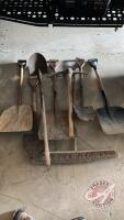 Shovels and broom