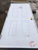 36x80inch 6 panel steel insulated door (White), RH-inswing, no brickmould, K52