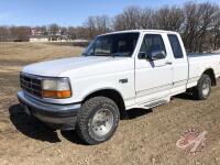 1996 Ford F150 Supercab Truck, 311,439 showing, VIN# 1FTEX14H7TKA36154, K39, Owner: Robert M Cuvelier, Seller: Fraser Auction_______________, ***TOD, keys***