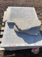 assorted sizes cement sidewalk blocks (10), K64