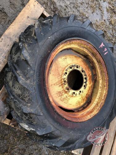 9.00-24 tractor tire with 10 bolt rim, K91