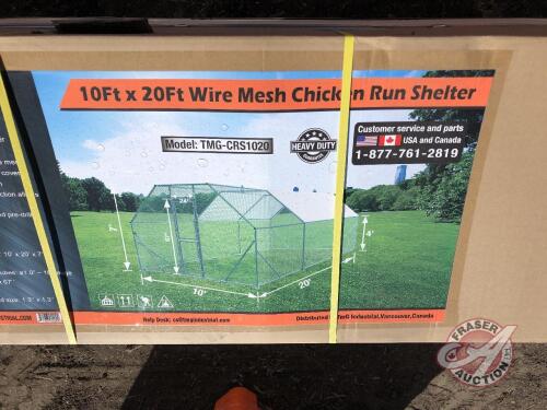 Shelter Chicken Run Wire Mesh 10ftx20ft, New, K80