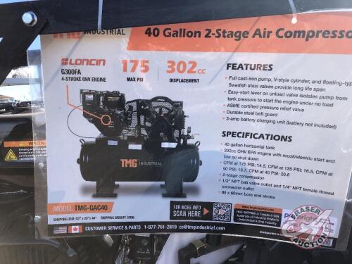 Air compressor 40 gallon/gas, New, K80