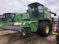 John Deere 8820 Combine with 214 pick-up, approx 6021 hrs showing, s/n620416, K92 ***keys***