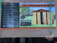 Metal Shed Wood Grain 11x12, New, K80