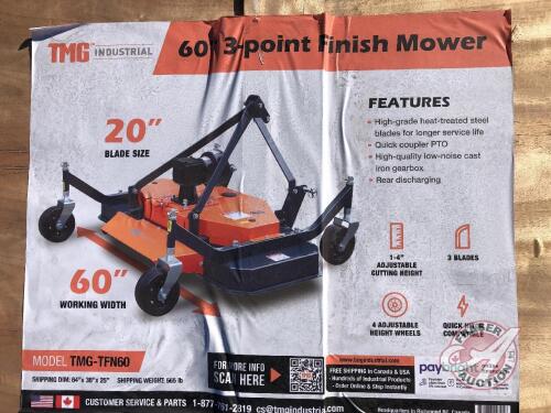 Finish Mower 3-point 60", New, K80