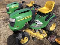 John Deere 120 automatic lawn mower L120 with 48 inch deck, 22HP V-twin, 527 hrs showing, K99