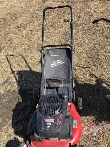 Craftsman lawn mower, Kohler Courage XT-6 OHV 6.25, 21inch with dust blocker bagger, K97