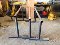 (3) metal stands (approx 4' long and 34" - 32" - 30" high)