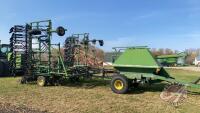 32ft JD 1060 seeding tool with JD 777 air cart