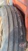 New Firestone 7.50-15 tire on used 6-bolt rim - 3