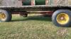 1000-gal poly tank on 12-ton Farm King 4-wheel wagon - 2