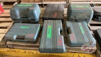 John Deere cordless tool lot 1/2in impact, 3/8in impact, drill, skill saw, grease gun, corded skill saw, F35