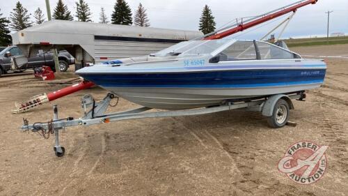 17ft Bayliner Boat, 1989 Escort Boat Trailer, Gray, VIN# 405117BA1KD001669, F47 Owner: Colter J McPhail, Seller: Fraser Auction ____________________ ***TOD & KEYS - office trailer***