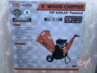 TMG 4” Wood chipper with 7hp Kolher , New, f64