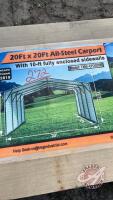 Carport 20'X20', with 10' enclosed side walls "New"