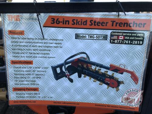 Skid steer mount 36in Trencher SS, New, F64