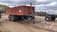 20 ft Homemade t/a dump trailer, 9.00-20 rubber, No Tailgate, NO TOD - FARM USE ONLY, F45