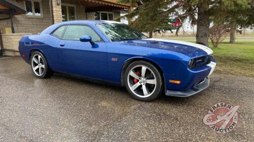 2011 Dodge Challenger SRT8, 13,120kms showing, VIN# 2B3CJ7DJ8BH518234, F72 Owner: Estate of Darcy Brady Seller: Fraser Auction:_________________ ***TOD, keys, cover - office trailer***