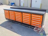 10 ft 30 Drawer Work Bench, New