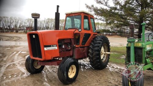 Allis Chalmers A–C 7060 2WD tractor, 192 hp, 0013 hrs showing S/N-4458, F75 ***keys - office trailer***