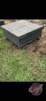 INSULATED WINTERING PALLET holds 4-hives per pallet wrapped with 1" styrofoam & plywood (Hillview Honey Works) Mitch Rodgers 204-871-6393