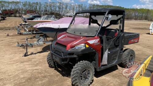 2013 Polaris Ranger XP 900 EFI 4x4, All Terrain Utility Vehicle, 11,300 showing, VIN# 4XAUH88A3DB162499, F106, Owner: Denis C Fouillard, Seller: Fraser Auction__________________ ***TOD, keys - office trailer***