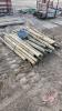 3-4inx6ft Posts and partial roll of barb wire, F108 - 2