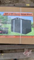 Metal Shed Apex 6x8, New, F64