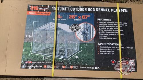 Dog Kennel Playpen Outdoor 10x10ft, New, F64