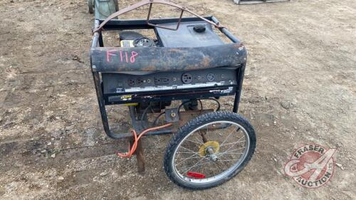 JD 5500W generator on shop built cart (as is)