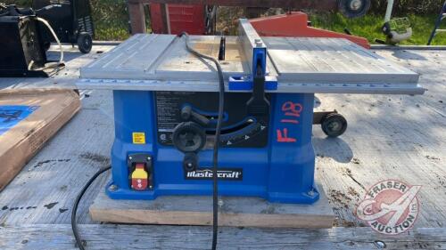 MasterCraft 10” tablesaw (with shop built stand) ***manual - office trailer***
