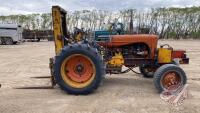 Allis Chalmers Fork lift, 12.4-28 nearly new rubber, approx 2000 lbs cap???, ***keys - office trailer***F137