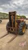 Allis Chalmers Fork lift, 12.4-28 nearly new rubber, approx 2000 lbs cap???, ***keys - office trailer***F137 - 2