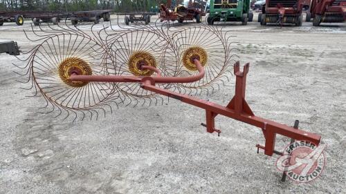 3 wheel hay rake, 3PT, F136