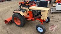 Case 444 lawn tractor with 43inch roto tiller, s/n 9652823,No keys broke off in unit, F165