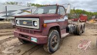 1975 Chevrolet C65 tag axle cab & chassis, 37,914 showing, VIN# CCE665V149549, F153,Owner: Roy P Savage, Seller: Fraser Auction____________________ ***keys - office trailer ***