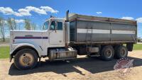 1986 Freightliner T/A Grain Truck with 19ft Midland B&H, 449,107showing, VIN#2FUPYXYB3GV262018, F183 Owner: Steven D Marvin, Seller: Fraser Auction _________________ ***TOD, keys - office trailer***