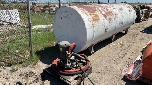 1000 gal Westeel fuel tank with electric pump, hose and nozzle, F187