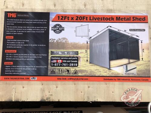 Metal Shed livestock 12x20, New