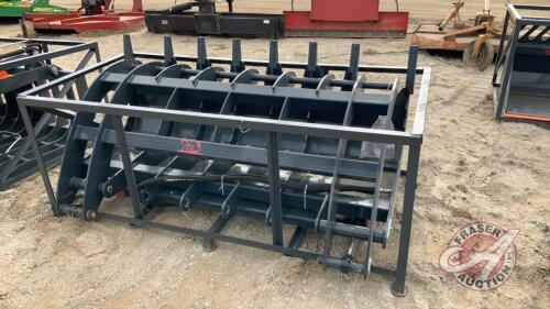 skid steer mount Root Rake Grapple 72 Inch