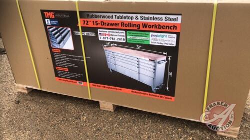Tool Chest 72inch, 15 Drawers TMG-WB72156S, New