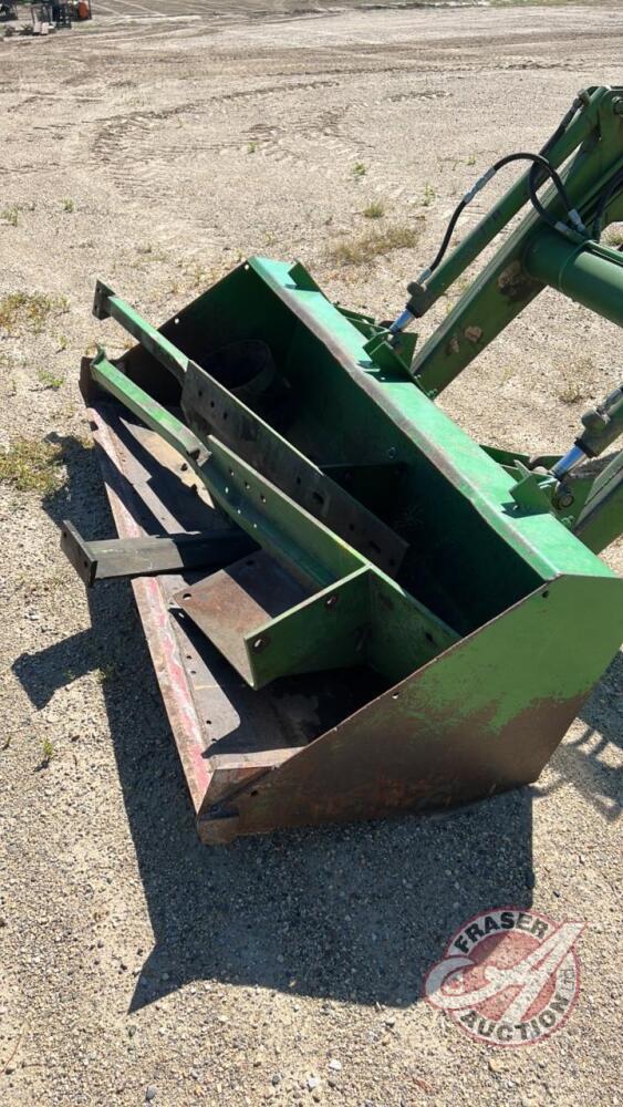 JD 148 Loader and mounts off 3020 with 6’ bucket, H49