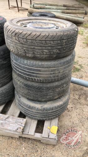 255/60-16inch tires w/rims (off Chev Impala), H55