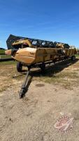 Horst 4WH transport with 4 wheel steer, fits upto 45ft header, ext Hitch, 16inch rubber, 2 new bearings, header sells separate, s/n 1303407, H86