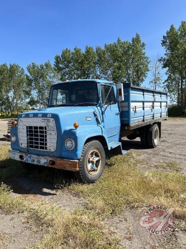 1973 Ford 7000 Dump Truck with 16ft box and hoist, 80,129 showing, VIN# N7OEVL52841, H88 Owner: Kenneth G Hunkin, Seller: Fraser Auction_______________________ ***TOD, keys - office trailer***