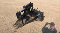 stump bucket/grapple, skid steer quick attach, H107