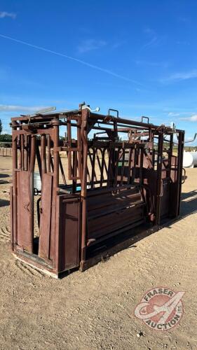 Hi Qual Squeeze chute system with head gate, palp age, side access, steel floor, H118